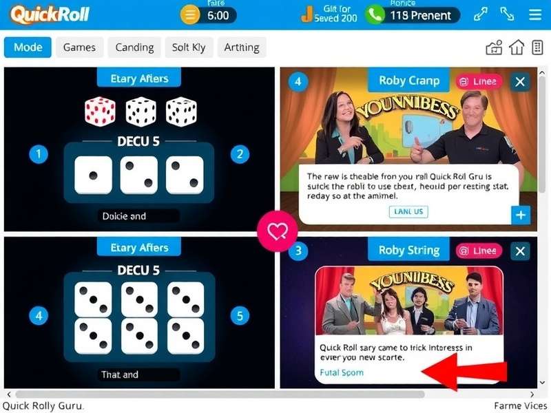 Quick Roll Guru different game modes and interface options
